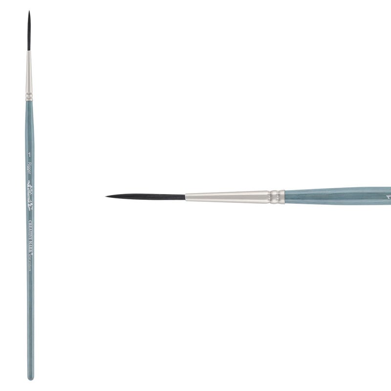 Creative Mark Artist Paint Brush Set - Mimik Synthethic Squirrel Short Handle Paint Brushes - Assorted Sizes - Try Me Pack - 5 Pieces - Image 2